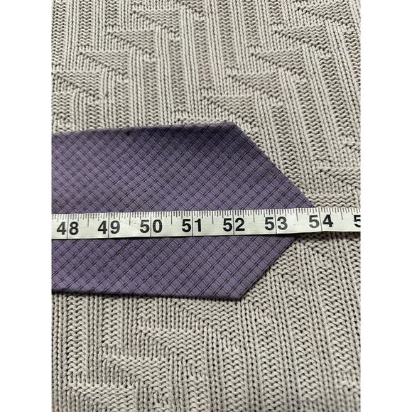 Purple and Blue Plaid Necktie for Men | Refined Cool-Tone Tie Bronzini purple plaid tie